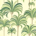 A pair of cotton curtains "La palmeraie" Made in France