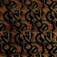 Sonia orange/noir, tissu jacquard ameublement et siège Casal