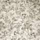 Toile coton fleurie "Travelling" taupe ameublement et siège Casal