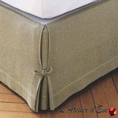 Cache sommier toile de lin ficelle Thevenon Paris
