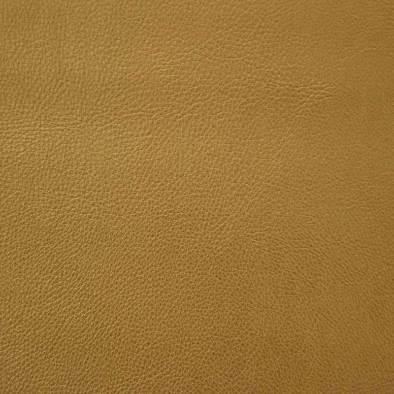 Tapis prestige beige rayé en peau de vache cuir authentique