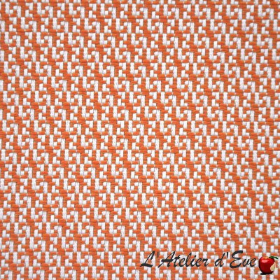 Eclat Orange Tissu ameublement non-feu m1 motif graphique Casal