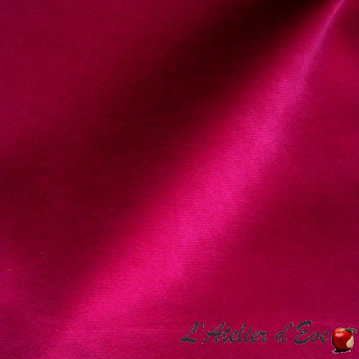 Sweet Love fuchsia: Tissu velours uni Thevenon