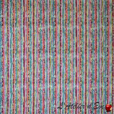 "Janeiro" Tissu ameublement jacquard velours à pois Casal