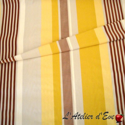 Coupon 170 x 270cm "Othello" jaune tissu ameublement Thevenon