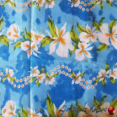 "Tahiti" Coupon 90x250cm tissu habillement et ameublement