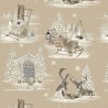 Rennes des Neiges Coupon 140x280cm tissu ameublement Thevenon