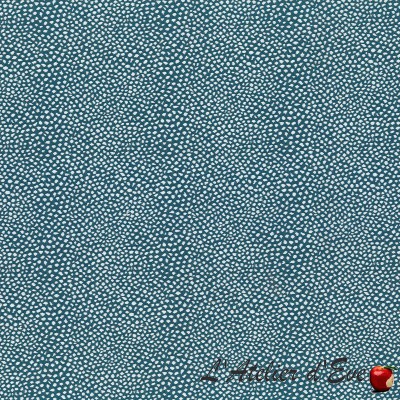"Beluga" Tissu bleu canard jacquard Thevenon