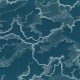 "Nuage" Tissu bleu/bleu canard ameublement et siège jacquard Thevenon