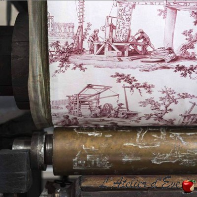 Toile de jouy "Les travaux de la manufacture" Casal