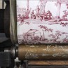 Les travaux de la manufacture bleu Toile de jouy bleu coton Casal