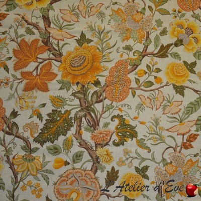 Toile de jouy lin "Madurai" Casal