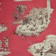 "Plaisirs d'hiver" rose Toile de jouy Patrimoine Casal