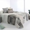 Bryce taupe et gris Couvre-lit polyester lavable Reig Marti C.01