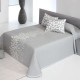 "Perline" Couvre-lit gris polyester lavable Reig Marti C.08