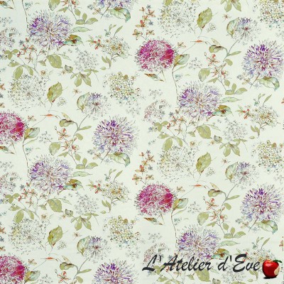 "Lila" Tissu thistle ameublement coton fleuri Bloom Prestigious Textiles