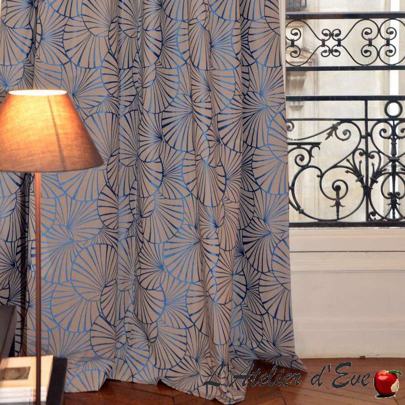 Rideau Jacquard "Nymphéas" Fabrication Française