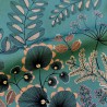 Phoenix Tissu vert d'eau coton Thevenon