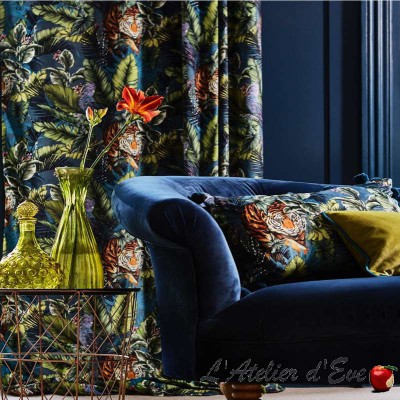 Prestigious Designs Fabric ‘Marrakesh’ Russet /Orange & Ivory Cotton 46cm Square 
