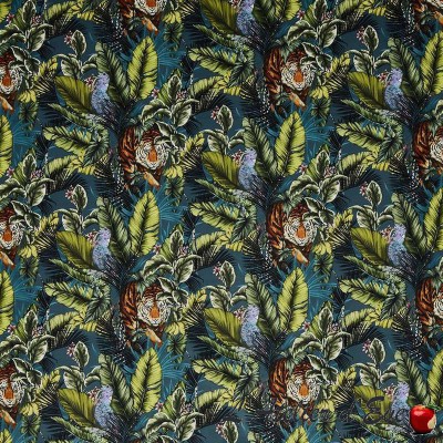 "Bengal Tiger" Twilight Tissu velours ameublement Journey Beyond Prestigious Textiles