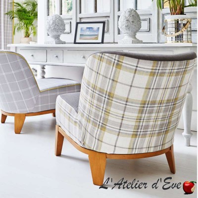 "Washington" jade Tissu ameublement écossais Hamptons Prestigious Textiles