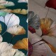 "Small palms" Thevenon floral coated fabric