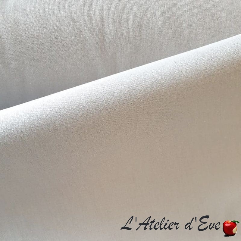 "Coton blanc" Tissu coton grande largeur blanc 120 fils Oeko Tex