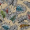 Small palms Thevenon floral coated fabric