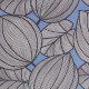 "Nuit Blanche" Toile de coton bleu fleurie Thevenon