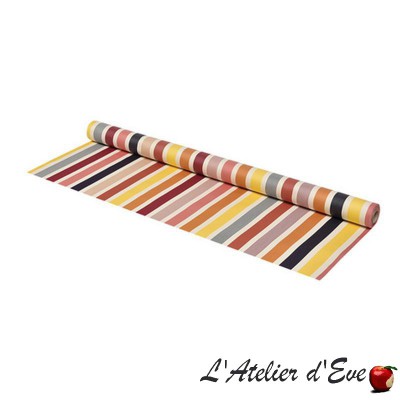 "Garlin ocre"  Toile basque coton Made in France L.160cm Artiga