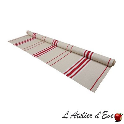 "Corda metis bx/white" Basque canvas cotton/linen Made in France L.170cm Artiga