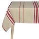 "Mauleon fuchsia" tablecloth Basque cotton / linen canvas Made in France Artiga