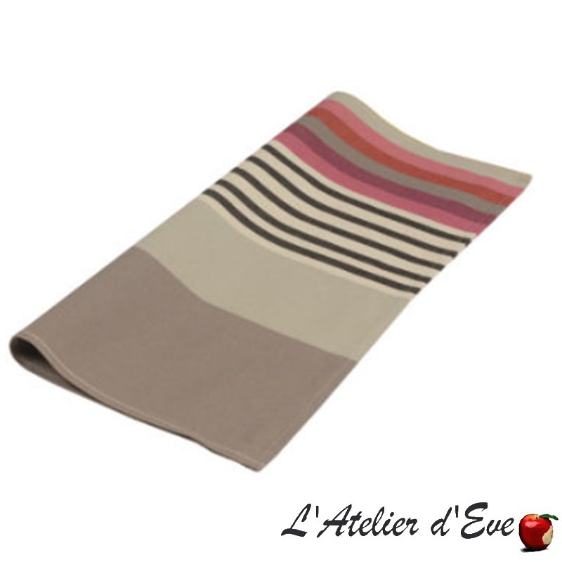 "Gouts" Table napkin Basque organic cotton canvas Made in France 50x50cm Artiga