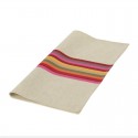 "Mauleon fuchsia" Serviette coton toile basque Made in France 53x53cm Artiga