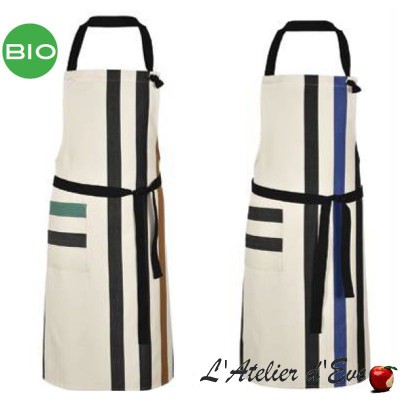 "Lacquy" Tablier coton bio Made in France toile basque Artiga