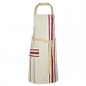 "Corda metis bordeaux" Tablier Made in France toile basque coton/lin Artiga
