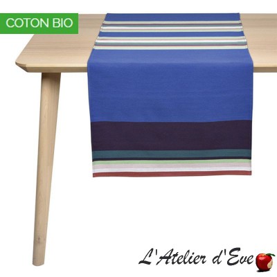 "Aroue" Basque canvas table runner Made in France Artiga