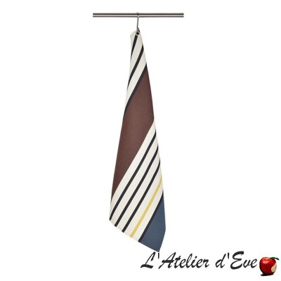"Tastes" Tea towel organic cotton Basque canvas Made in France 75x50cm Artiga