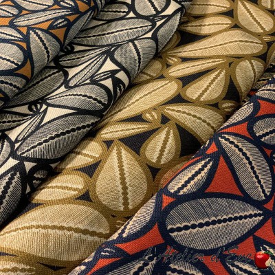 "Lima" Flowered linen fabric Thevenon furnishing