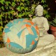 "Zafu" Jardin fleuri Coussin de méditation Made in France L'Atelier d'Eve