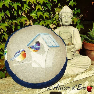 "Zafu" Mandala Meditation cushion Made in France L'Atelier d'Eve