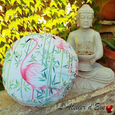 "Zafu" Flamingo Meditation cushion Made in France L'Atelier d'Eve