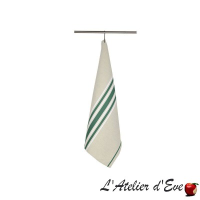 "Iholdy" Tea towel organic cotton Basque canvas Made in France 75x50cm Artiga