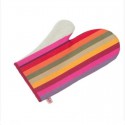 "Mauleon fuchsia" Moufle coton/lin toile basque 30x19cm Artiga
