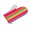 Mauleon fuchsia Moufle coton/lin toile basque 30x19cm Artiga