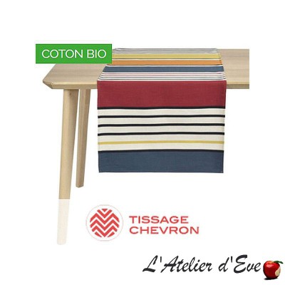 "Gouts" Chemin de table toile basque Made in France Artiga