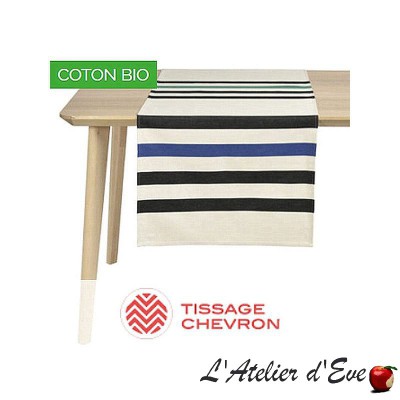 "Lacquy" Chemin de table toile basque Made in France Artiga