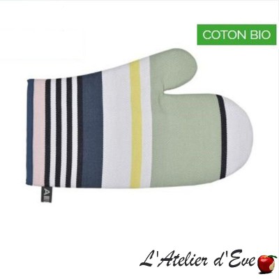 "iHoldy vert" Moufle coton bio toile basque 30x19cm Artiga