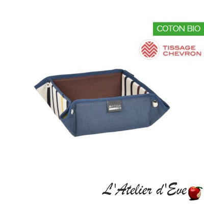 "Tastes" Basket organic cotton basque canvas 8x17x17cm Artiga