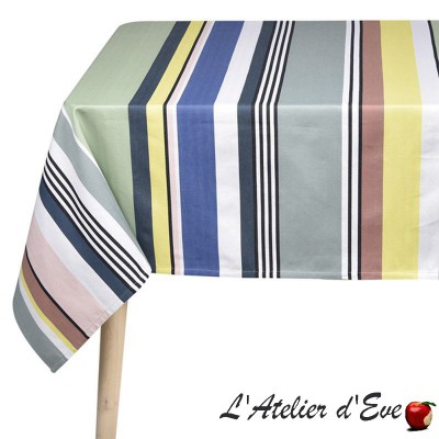 Basque canvas coated tablecloth "Iholdy" Made in France